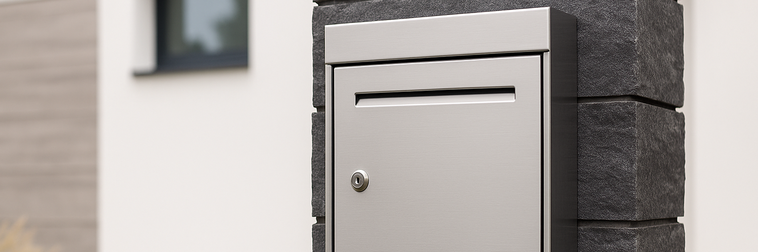 Skrzynka pocztowa RAL 7016 antracyt z elementami INOX